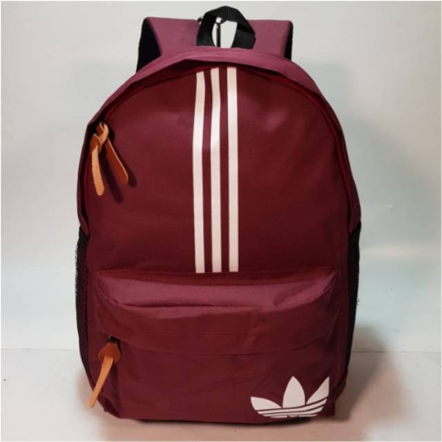 Backpack Sekolah SD SMP SMA Tas Ransel Sablon Adidas Pria Wanita Ransel Kasual Perjalanan Sekolah Laptop Pria Multifungsi Tahan Air Tas Oxford Ransel Olahraga Luar Ruangan Hitam