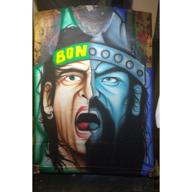 Kaos singlet Airbrush bonek viking
