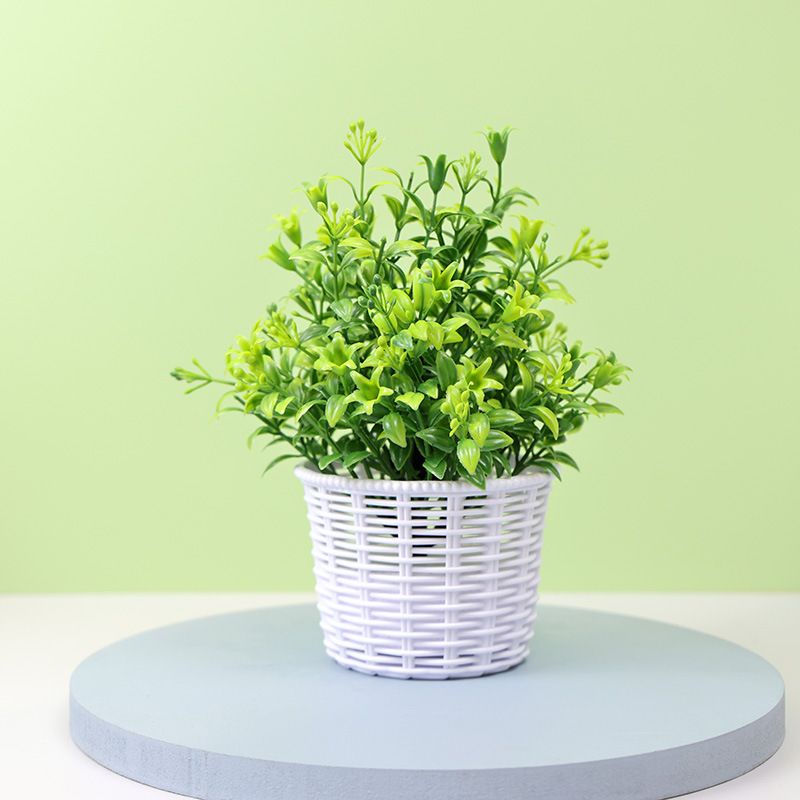 DS Pot53 Tanaman Bunga Eucalyptus Pot Tanaman Hias Artificial Dekorasi Rumah Bunga Plastik Murah
