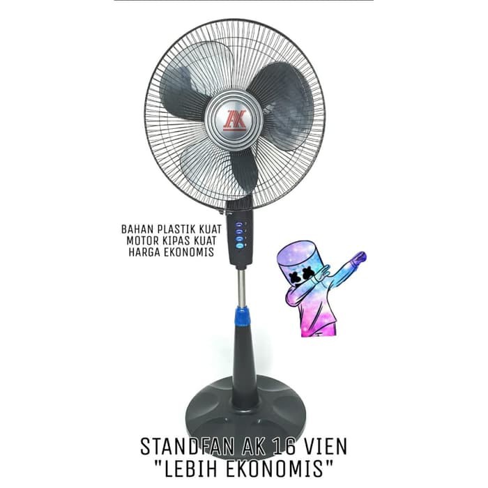 AK Profesional Kipas Angin Berdiri Stand Fan - 16 Inch