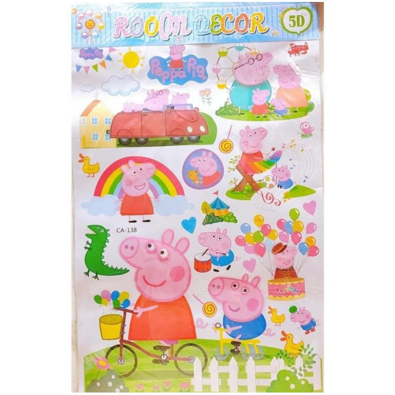 Wallpaper Sticker Dekorasi Tembok Kamar Anak Frozen Hellokitty Cars dll Uk.86x54cm