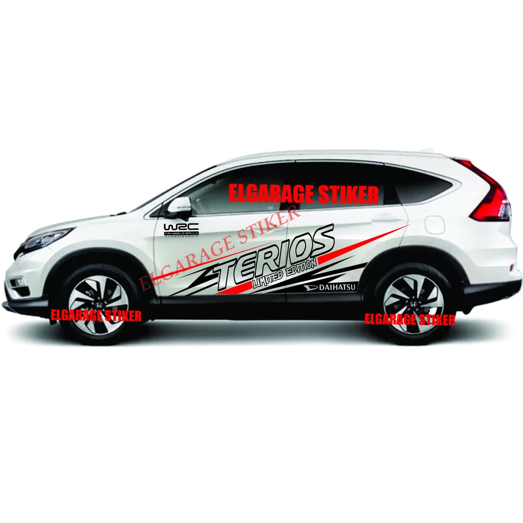Stiker mobil terios cutting stiker body mobil terios stiker striping variasi body mobil daihatsu ter