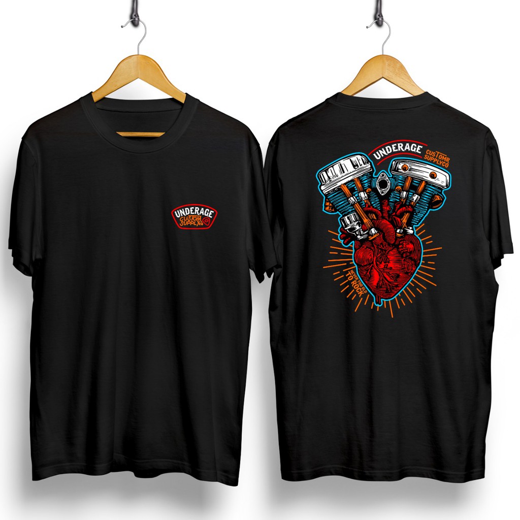 BENKA / UNDERAGE / GROSIR / BAJU PRIA / BAJU DISTRO / KAOS PRIA / KAOS DISTRO /SABLON DEPAN BELAKANG