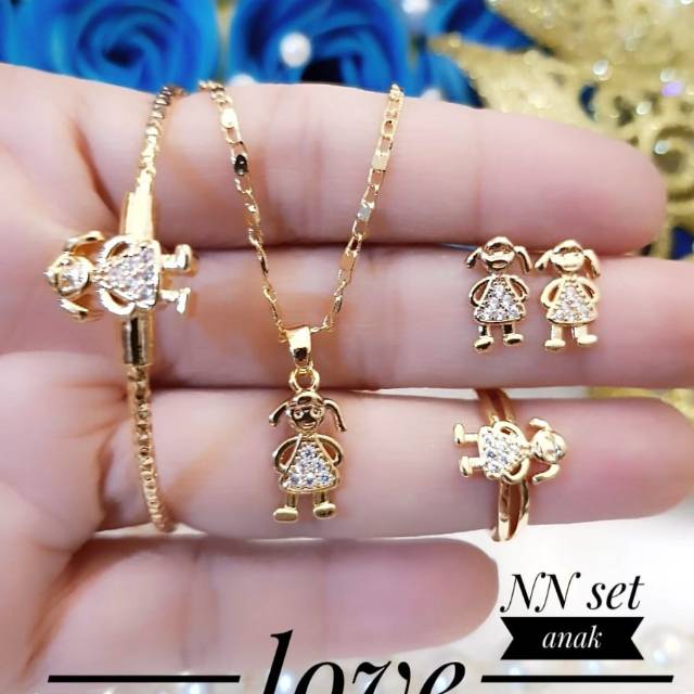 Xuping set perhiasan anak lapis emas 18k 2943j