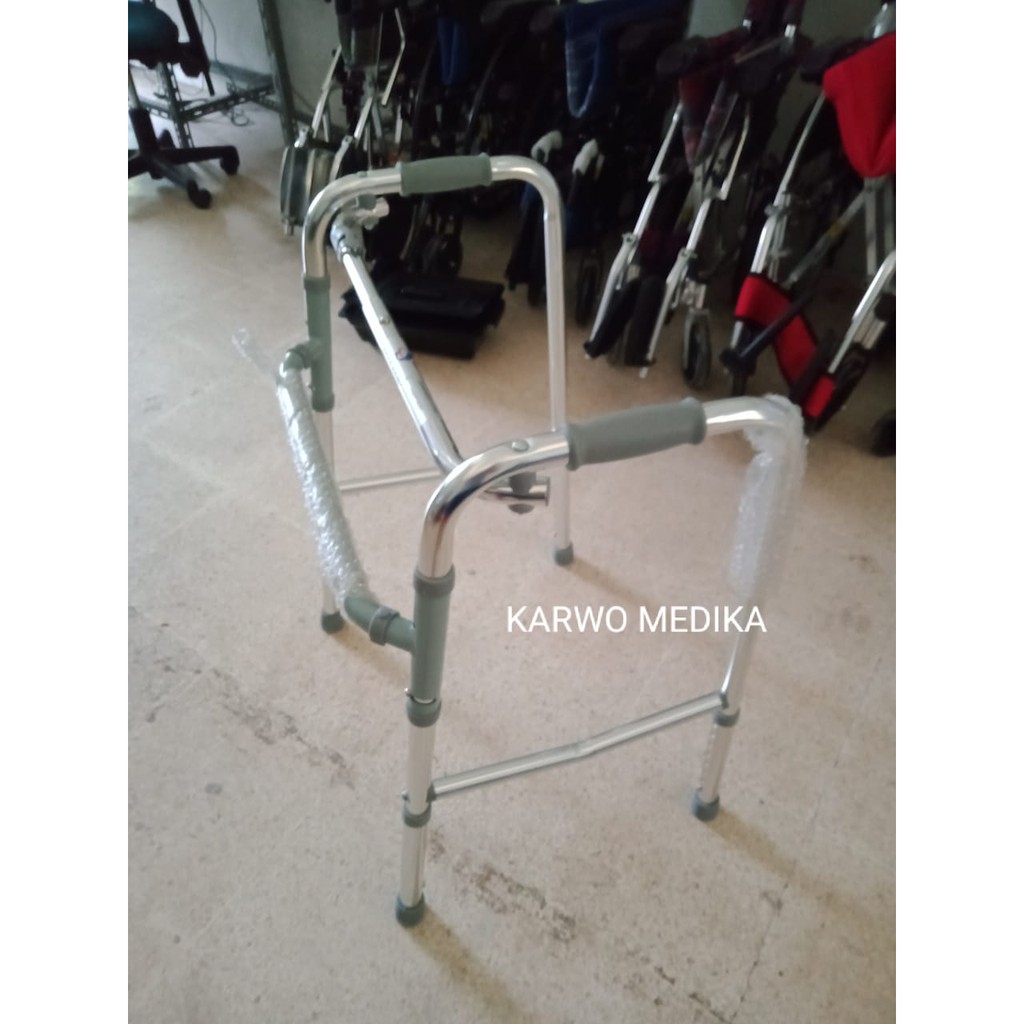 Walker Alat Latihan Jalan penderita pasien Stroke Patah Tulang Manula alat bantu jalan bentuk u