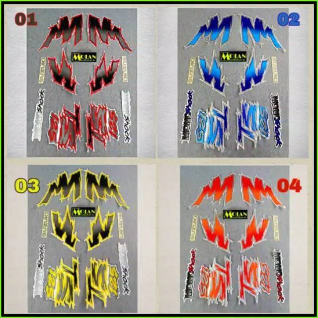 Sticker / Striping Motif Ori / Standar Suzuki Ts 125 PETIR / Ts Petir