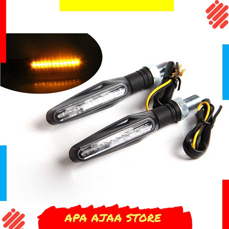 Bergaransi ! HJG Monster Lampu Sein LED Motor Turn Signal Indicator Blinker 2PCS R1