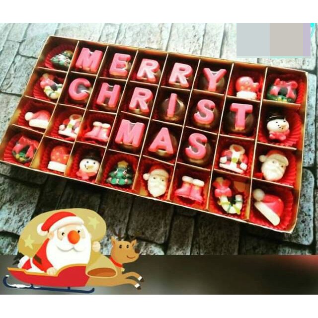 

cokelat praline natal say with chocolate isi 32 pcs