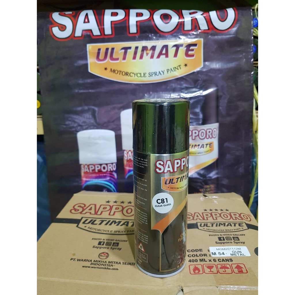 

C81-Clear Gloss: Sapporo ULTIMATE Paint/Cat Semprot Sapporo/Pilok
