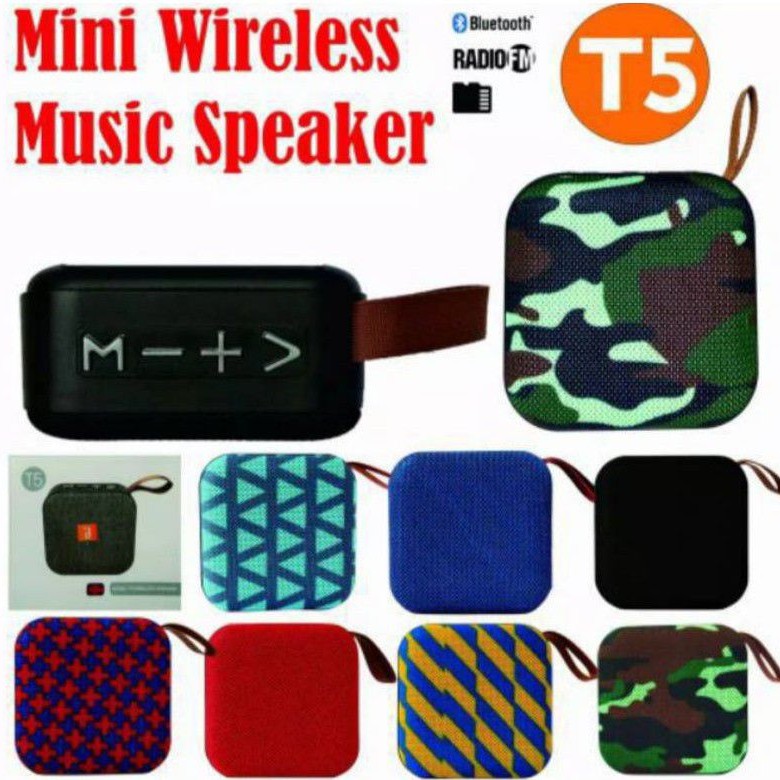 Speaker Bluetooth T5 Mega Bass BT Mini Speaker Wireless