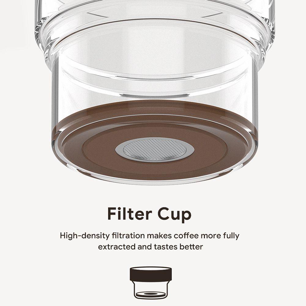 Solighter 300ML Cold Brew Coffee Maker Mudah Digunakan Dripping Filter Glass Ice Brew Alat Seduh Kopi Berbagi Pot