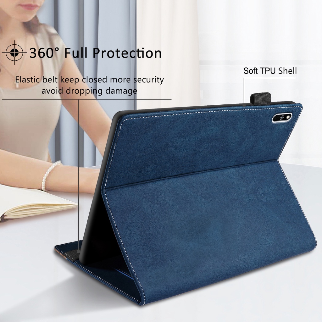 Untuk Huawei MatePad 10.4 (2022 /2020) Tablet Flip Case BAH4-W09 BAH4-AL10 BAH3-W09 BAH3-AL00 BAH3-L09 BAH3-W59 Jahitan Bisnis Kualitas Tinggi Kulit PU Stand Protection Cover