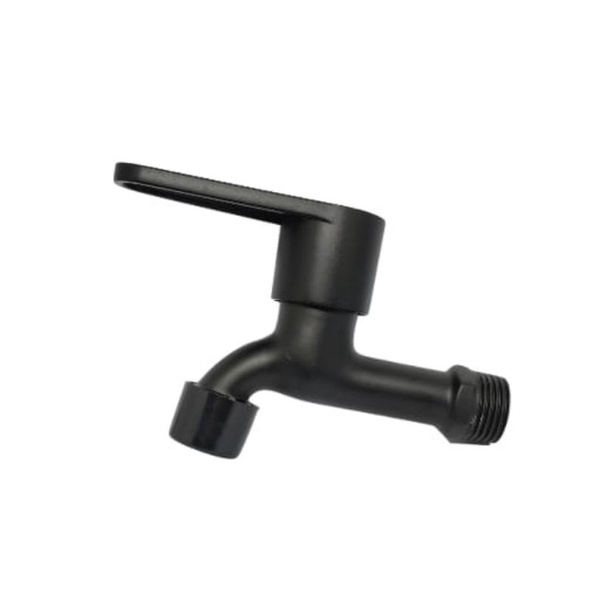 KERAN AIR TEMBOK TAMAN STAINLES HITAM BLACK - KRAN AIR TEMBOK FAUCET BLACK KAMAR MANDI