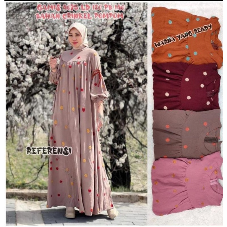 gamis polka jumbo // gamis jumbo //dres jumbo // baju jumbo