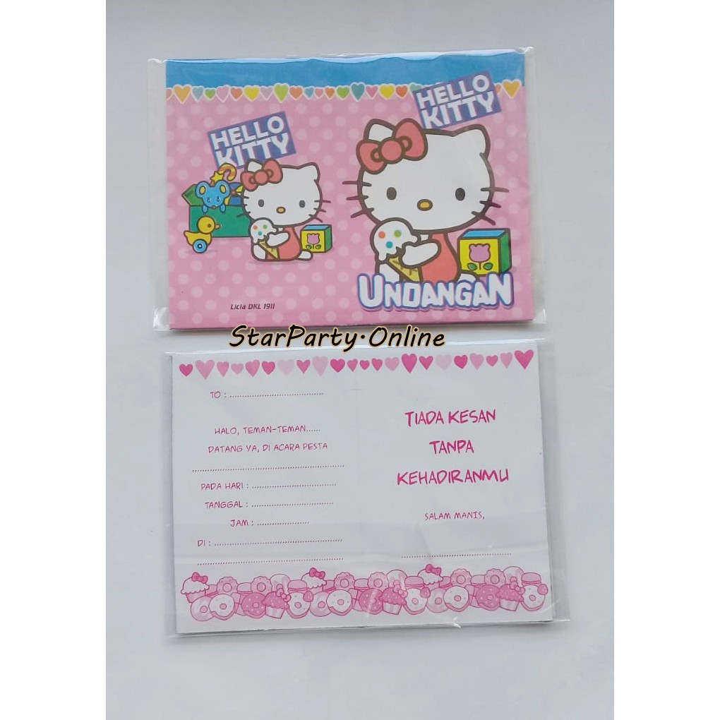 Undangan Licia per 5 pcs/Undangan Ulang Tahun per 5 Lembar /Undangan /Party/ invitation