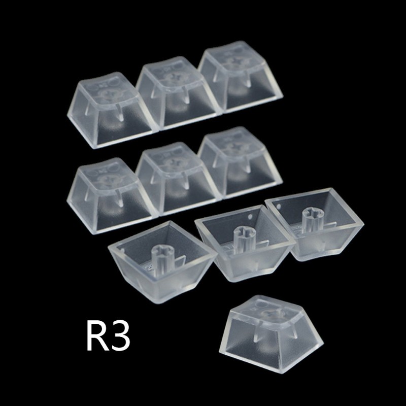 Vivi 10pcs Keycap Keyboard Mekanikal Abs Transparan Matte Backlit Untuk R4 R3 R2 R1