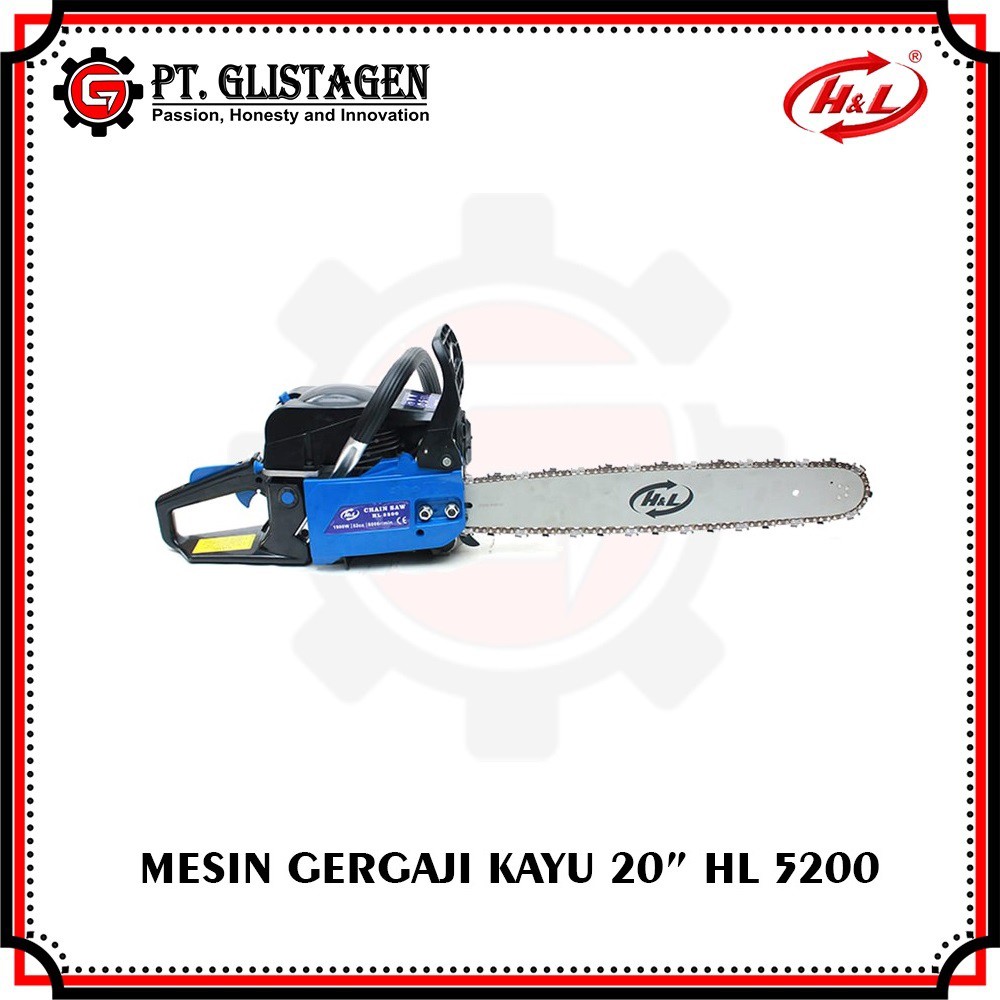 Mesin Potong Kayu HL 5200 / Gergaji Chain Saw / Chainsaw H&amp;L HL 5200