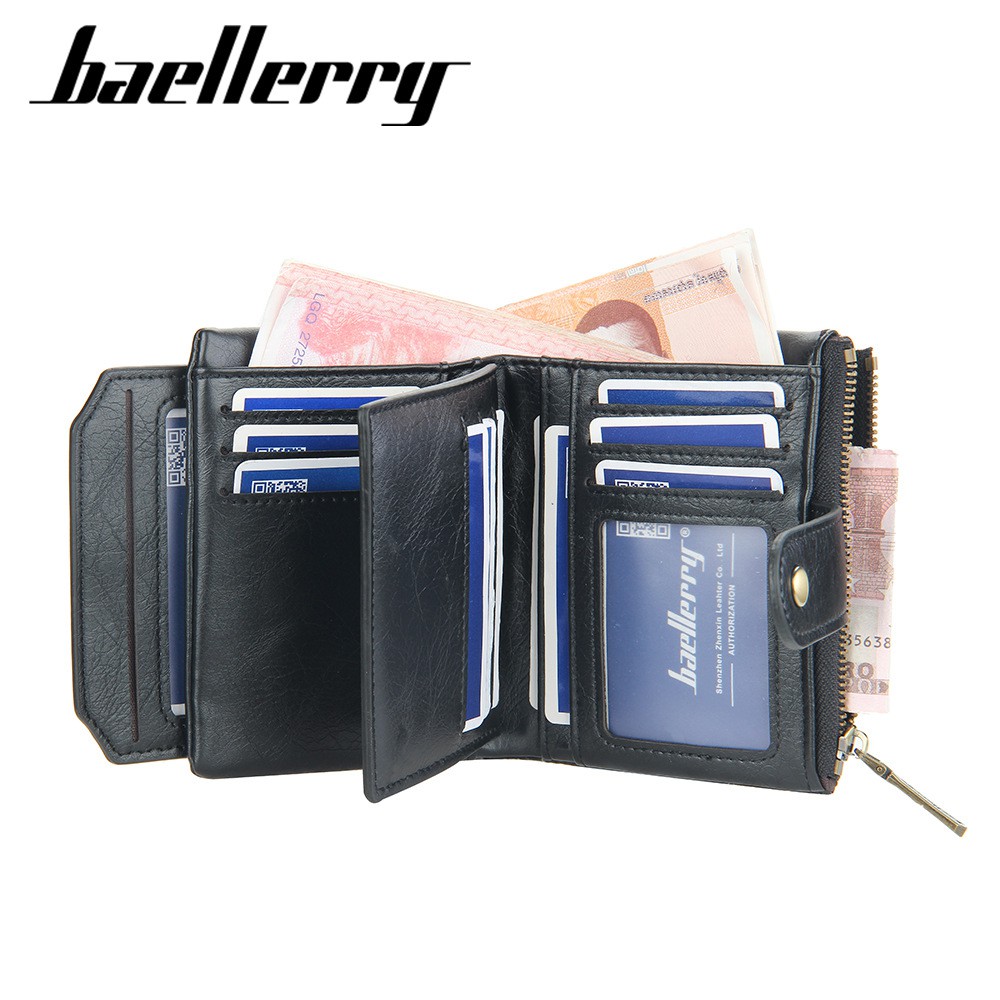 BAELLERRY D3231 Dompet Pria Dompet Pendek Bahan Kulit PU Leather Premium WATCHKITE WKOS