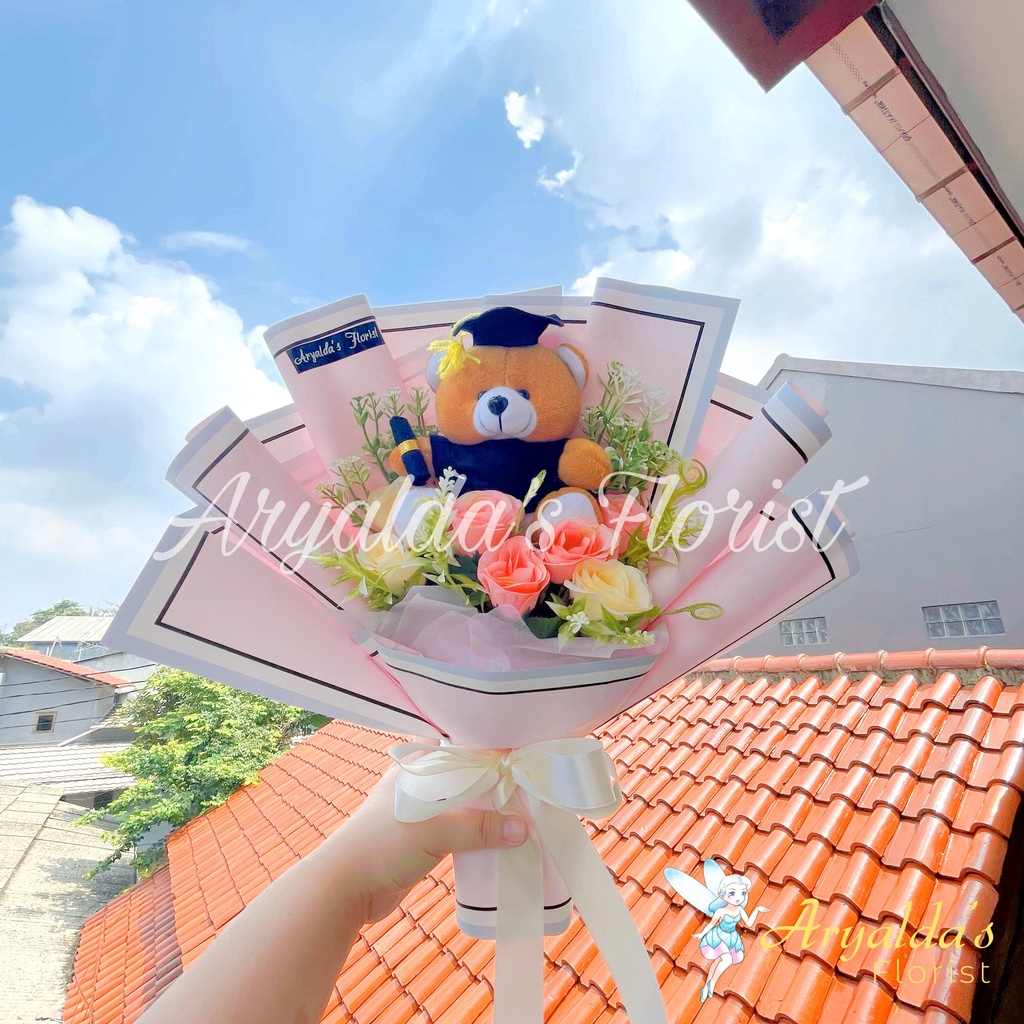 [READY STOCK] PREMIUM Bouquet Mini | Buket Kelulusan, Anniversary, Graduation, Sidang | Boneka Wisud