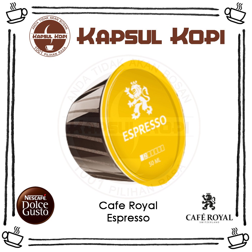 

Ecer Cafe Royal Espresso KapsulKopi Nescafe Dolce Gusto Compatible