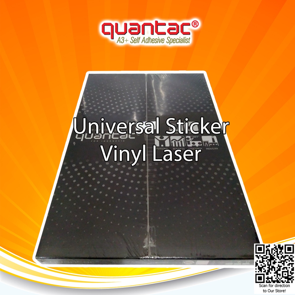 Sticker Vinyl Laser A3+ QUANTAC SKBP Dan Universal Paket 50 Lembar