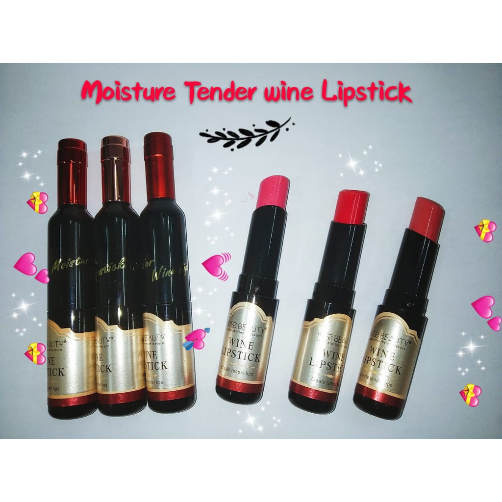 (OBRAL BESAR )LIP TINT WINE PUTAR/LIPSTICK WINE KISS BEAUTY
