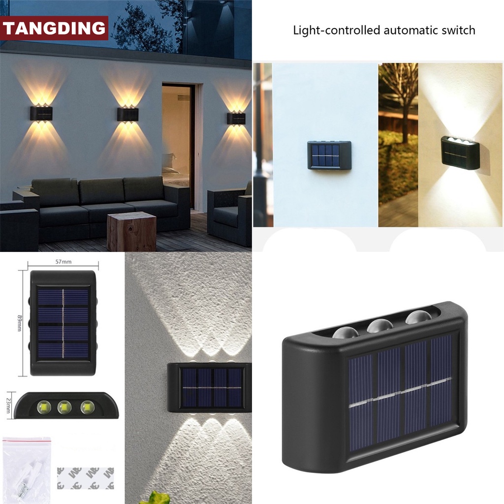 (COD Tangding) Lampu Taman 6-led Tenaga Surya Tahan Air Untuk Dekorasi Outdoor