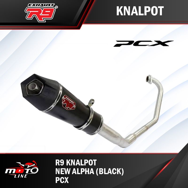 Knalpot R9 New Alpha Black PCX 150