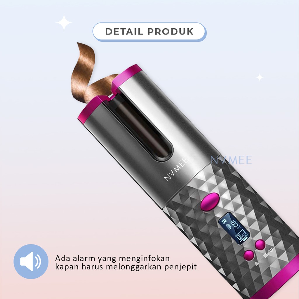 NVMEE - Catokan Keriting Portable Otomatis Magic Curler Mercury Hair Styler Praktis Anti Ribet