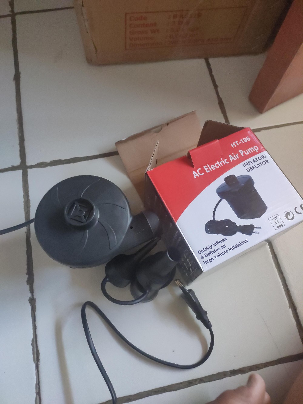 Ac Electric Vacum Pompa Listrik Kasur Angin Sofa Tiup Vacum Bag Elektrik