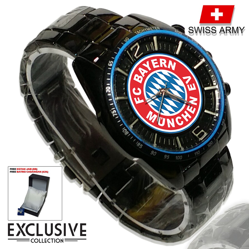 (Istimewa Bossque) Jam BAYERN MUNCHEN Rantai Sport (Elegan)