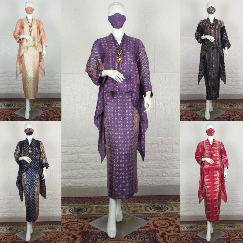 SETELAN PAKAIAN BATIK WANITA ATASAN ROK BATIK PESTA LAMARAN WISUDA / SETELAN ROK + BLOUSE VISCOSE PR