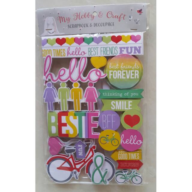 

STICKER 3D SCRAPBOOK " HELLO