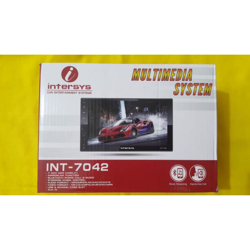 Head unit deckless Intersys INT 7042 double din Intersys 2din Intersys monitor mobil tanpa dvd