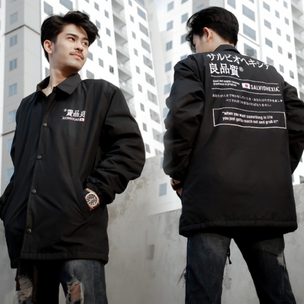 Coach Jacket-Jacket Coach Salvio Hexia-Jaket Murah-Jaket Pria-Jaket Wanita-Jaket Terbaru-G8 New Line Hitam