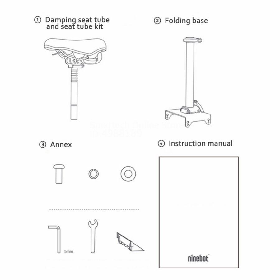 Foldable Seat For Scotter Xiaomi/Tempat Duduk Scooter series