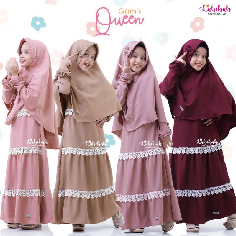 LABEBAH Gamis Anak Syar'i Queen Series (5-9 tahun)