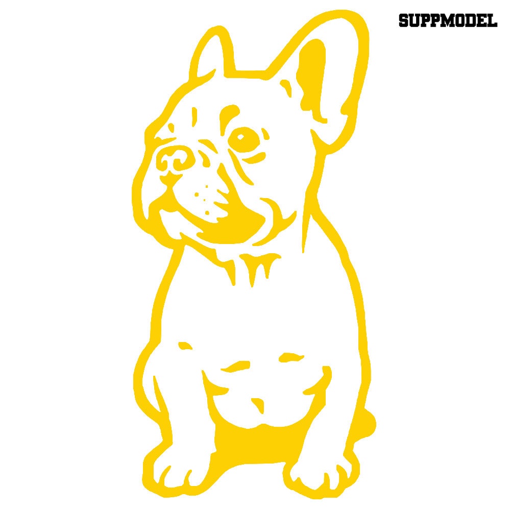 Stiker Reflektif Motif Anjing French Bulldog Untuk Dekorasi Bodykaca Mobil