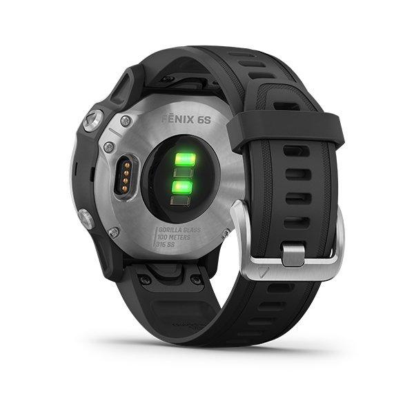 Garmin Fenix 6S Silver with Black Band Original Garansi Resmi TAM 2 Tahun