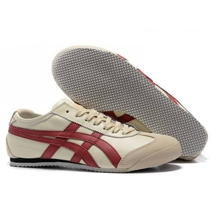 Sepatu Asics Onitsuka Tiger 66 Beige Red Premum Original