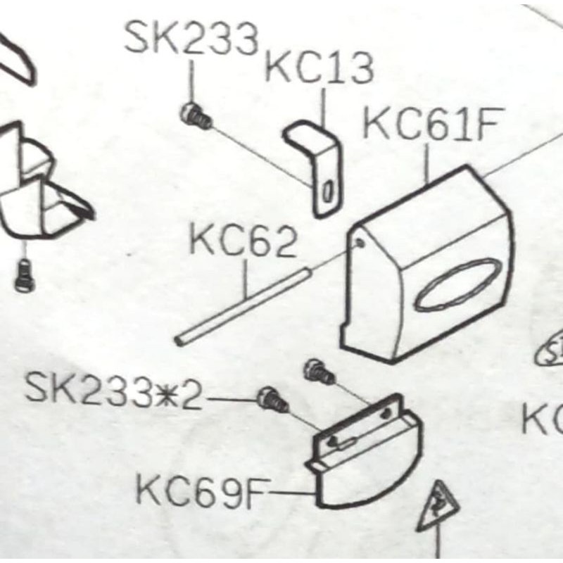 KC62 Asli Pen Tutup Muka Asli Siruba - Mesin Obras F700