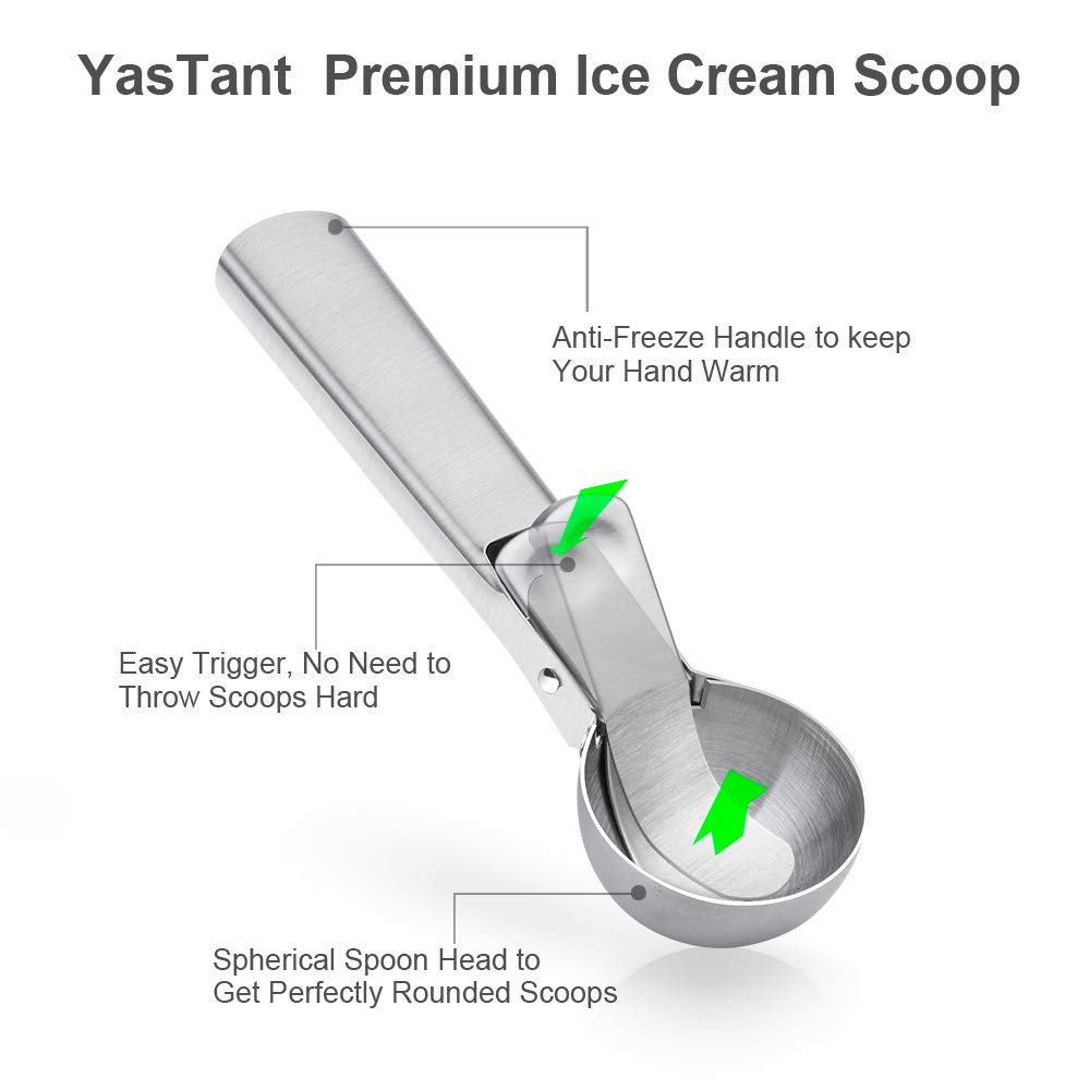 [Ice Cream Scoop Ice Cream Digger][Stainless Steel Ice Cream Spoon ][Watermelon Baller Scoop Fruit Dessert Spoon]