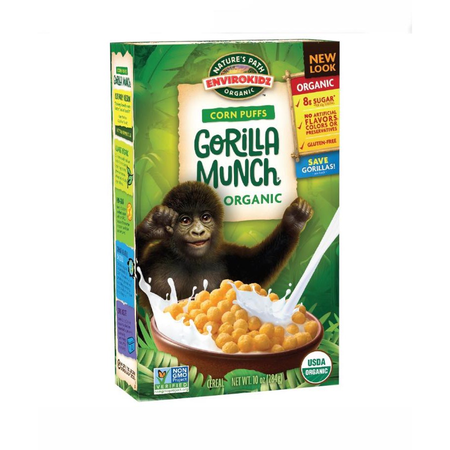 

NATURE'S PATH Gorilla Munch Corn Puffs 284g - Cereal Envirokidz Organic-import