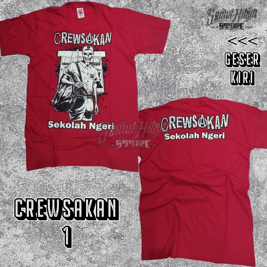 Kaos CREWSAKAN Builtup Band Musik Punk Lokal Bandung Prapatan Rebel ORIGINAL