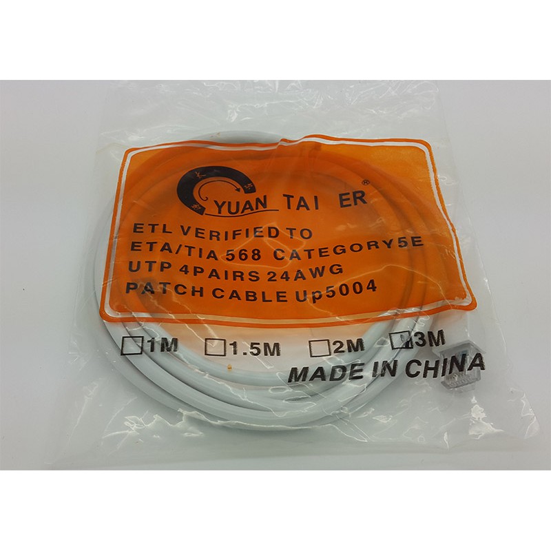 Kabel LAN 3 M Terpasang Konektor RJ45 / Cable UTP 3m