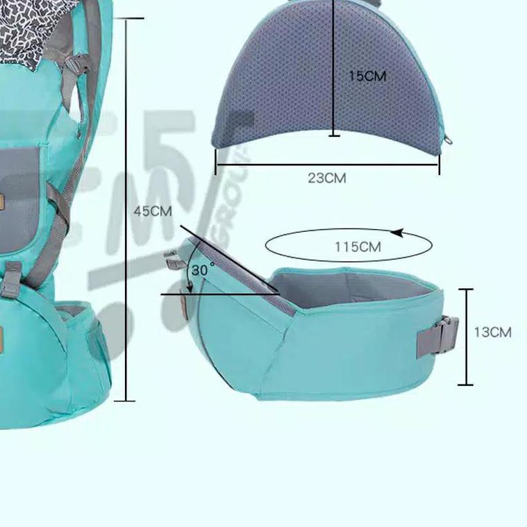 ♙ ♥KID♥ Gendongan Bayi Depan Hipseat Zavanese Kantong Bayi Kupluk Baby Carrier Hoddie Gendongan Anak