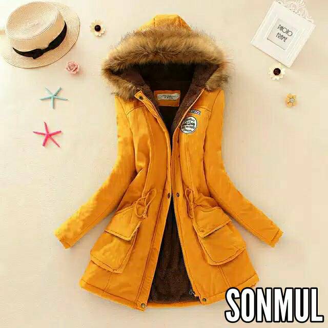 IMPORT WOMAN WINTER HOODIE VINTAGE COAT JAKET WANITA MUSIM DINGIN