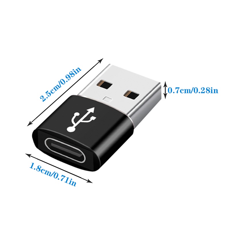 (LUCKID) 1pc Adapter Konverter USB 3.1 Tipe C Female Ke USB 3.0 Tipe A Male