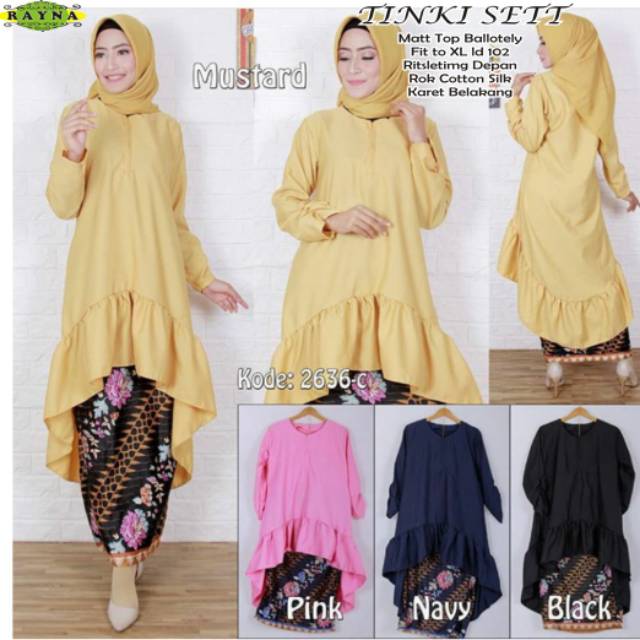 Setelan rok /atasan dan bawahan /rok batik/jarik batik/rok tunik/tunik/setelan