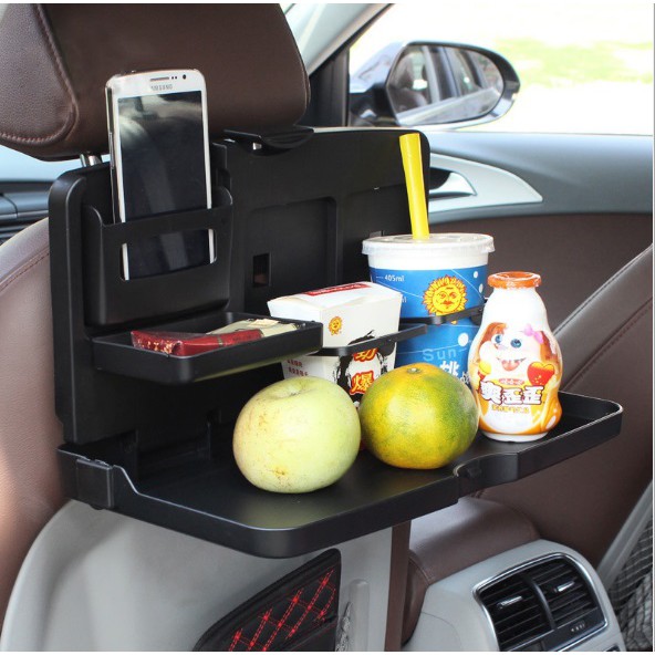 TRAVEL DINING TRAY Flip Tray Table Meja makan minum dalam Mobil Mobil Polos Hitam High Quality